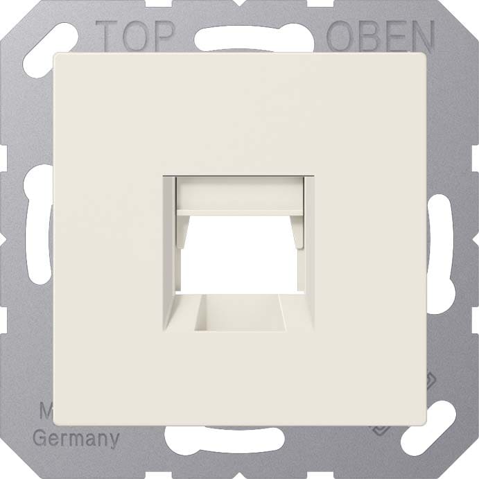 Jung - Enjoliveur RJ 45 simple / A 500 Ivoire pour Modular Jack