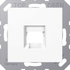Jung - Enjoliveur RJ 45 simple / A 500 Blanc pour Modular Jack