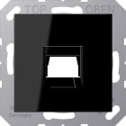 Jung - Enjoliveur RJ 45 simple / A 500 Noir pour Modular Jack