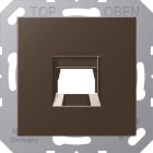 Jung - Enjoliveur RJ 45 simple / A 500 Moka pour Modular Jack