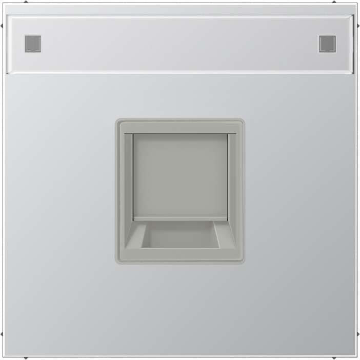 Jung - Enjo avec PE pour noyau Modulear-Jack / LS 990 Aluminium