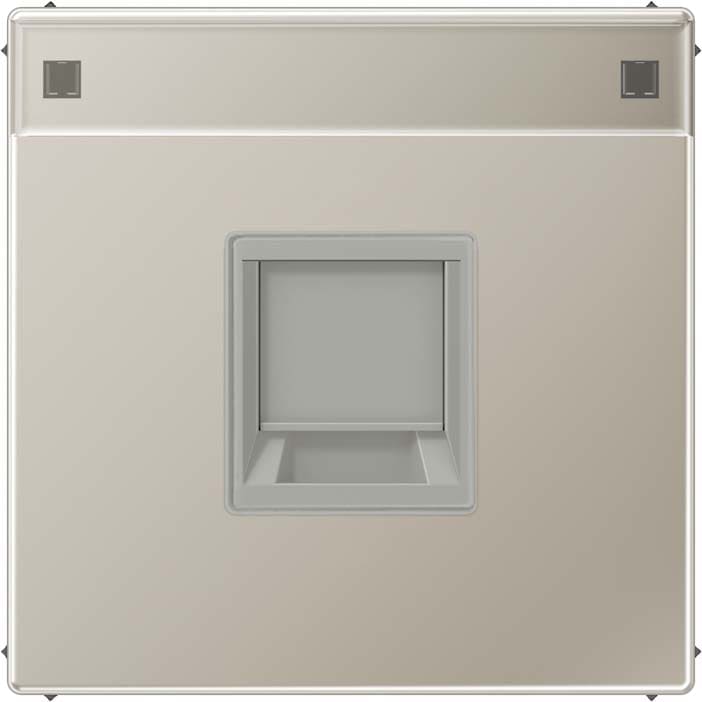 Jung - Enjo avec PE pour noyau Modulear-Jack / LS 990 Métal INOX