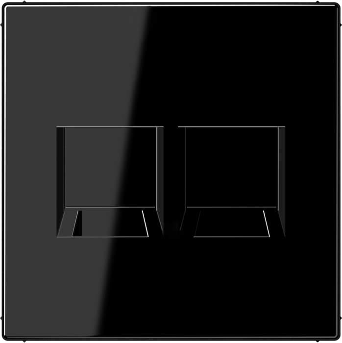 Jung - Enjo pour deux noyaux Modular Jack / LS 990 Noir