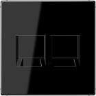 Jung - Enjo pour deux noyaux Modular Jack / LS 990 Noir