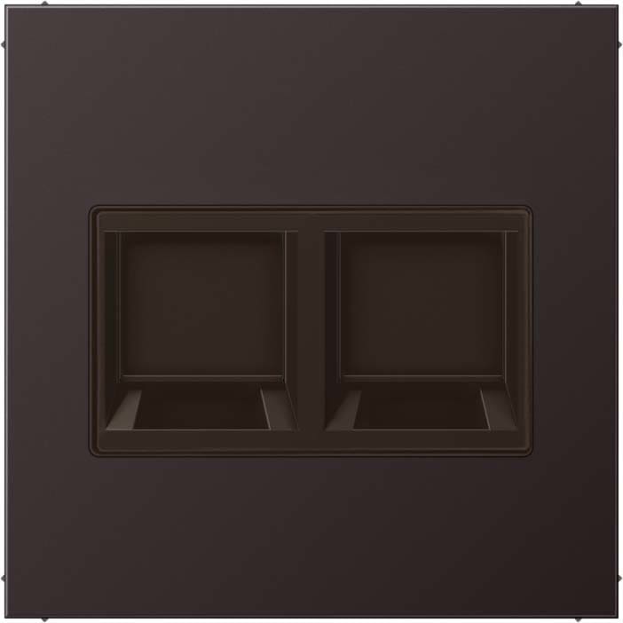 Jung - Enjo pour deux noyaux Modular Jack / LS 990 Dark (canon de fusil)