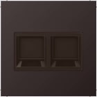 Jung - Enjo pour deux noyaux Modular Jack / LS 990 Dark (canon de fusil)