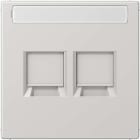 Jung - Enjo avec PE pour deux noyaux Modular Jack / LS 990 Gris clair