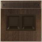 Jung - Enjo RJ 45 double avec PE / LS 990 Laiton ancien pour Modular Jack