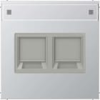 Jung - Enjo RJ 45 double avec PE / LS 990 Aluminium pour noyaux AT&T