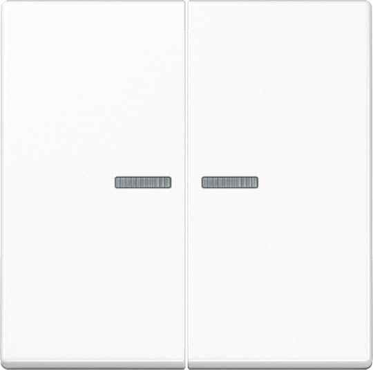 Jung - Enjo double touche à voyant pour mécanisme BP-BCU F10 A10xxxST / A 500 Blanc