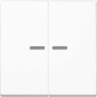 Jung - Enjo double touche à voyant pour mécanisme BP-BCU F10 A10xxxST / A 500 Blanc