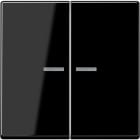 Jung - Enjo double touche à voyant pour mécanisme BP-BCU F10 A10xxxST / A 500 Noir