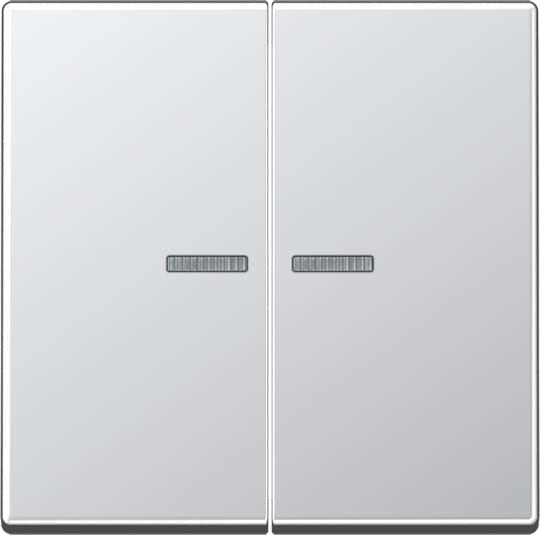 Jung - Enjo double touche à voyant pour méca BP-BCU F10 A10xxxST / A 500 Aluminium