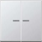 Jung - Enjo double touche à voyant pour méca BP-BCU F10 A10xxxST / A 500 Aluminium