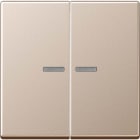 Jung - Enjo double touche à voyant pour méca BP-BCU F10 A10xxxST / A 500 Champagne