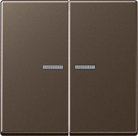 Jung - Enjo double touche à voyant pour mécanisme BP-BCU F10 A10xxxST / A 500 Moka