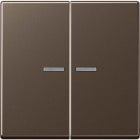 Jung - Enjo double touche à voyant pour mécanisme BP-BCU F10 A10xxxST / A 500 Moka