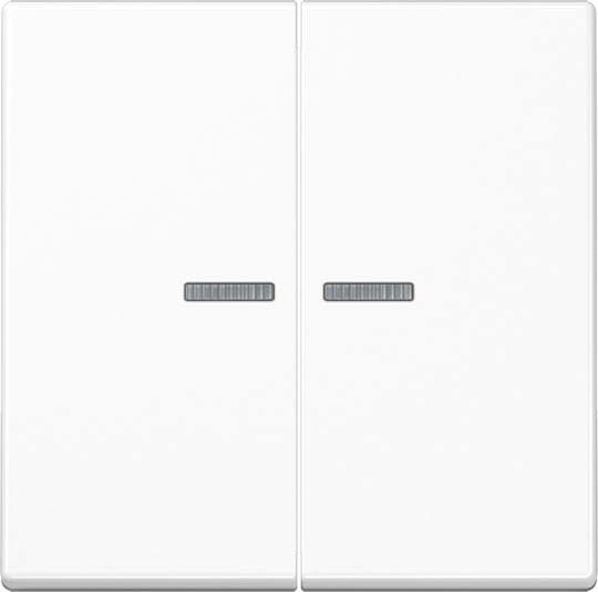 Jung - Enjo double touche à voyant pour mécanisme BP-BCU F10 A10xxxST / A 500 Blanc