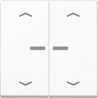 Jung - Enjo double touche avec flèches et voyant pour méc BP-BCU A10xxxST/ A 500 Blanc