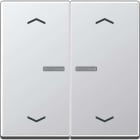 Jung - Enjo double touche avec flèches et voyant méc BP-BCU A10xxxST/ A 500 Aluminium