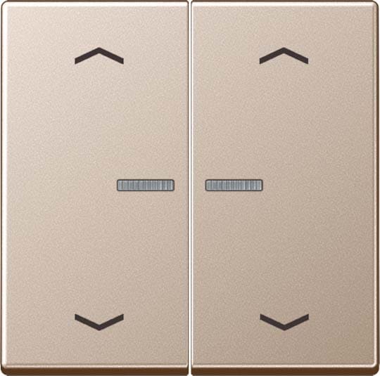 Jung - Enjo double touche avec flèches et voyant méc BP-BCU A10xxxST/ A 500 Champagne