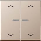 Jung - Enjo double touche avec flèches et voyant méc BP-BCU A10xxxST/ A 500 Champagne