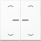 Jung - Enjo double touche avec flèches et voyant pour méc BP-BCU A10xxxST/ A 500 Blanc