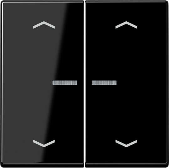 Jung - Enjo double touche avec flèches et voyant pour méc BP-BCU A10xxxST/ A 500 Noir