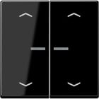 Jung - Enjo double touche avec flèches et voyant pour méc BP-BCU A10xxxST/ A 500 Noir