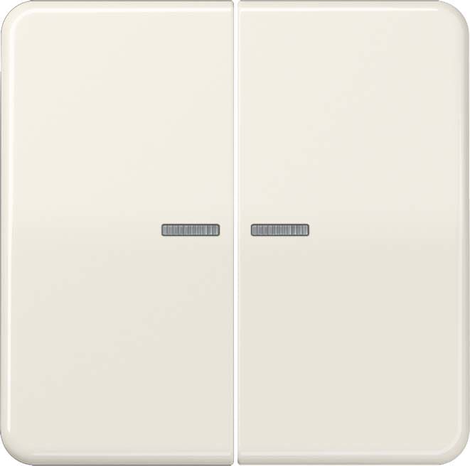 Jung - Enjo double touche à voyant pour méc BP-BCU F10 LSCD10xxxST / CD 500 Ivoire