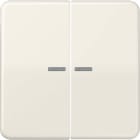 Jung - Enjo double touche à voyant pour méc BP-BCU F10 LSCD10xxxST / CD 500 Ivoire