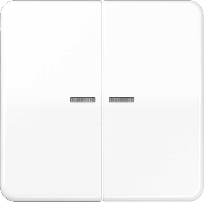 Jung - Enjo double touche à voyant pour méca BP-BCU F10 LSCD10xxxST / CD 500 Blanc