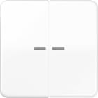 Jung - Enjo double touche à voyant pour méca BP-BCU F10 LSCD10xxxST / CD 500 Blanc