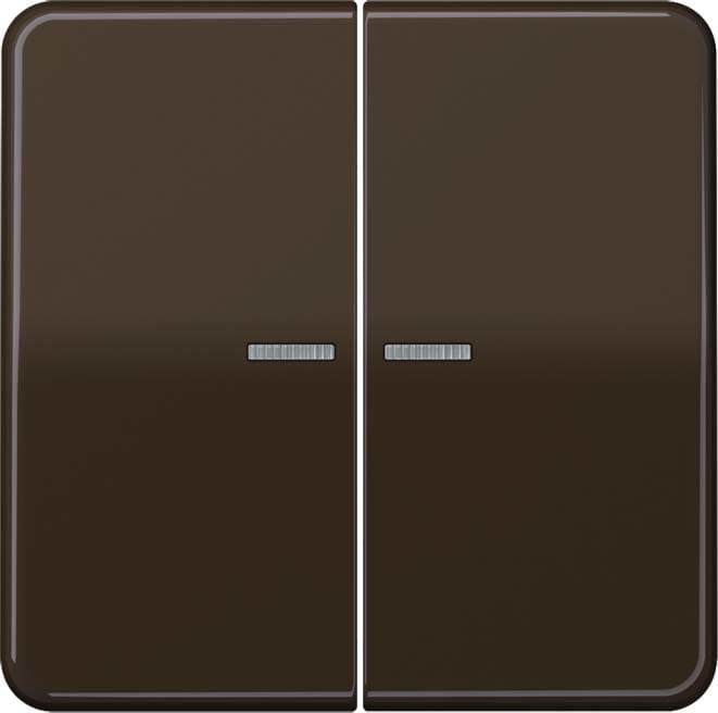 Jung - Enjo double touche à voyant pour mécanisme BP-BCU F10 LSCD10xxxST / CD 500 Brun