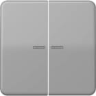 Jung - Enjo double touche à voyant pour mécanisme BP-BCU F10 LSCD10xxxST / CD 500 Gris
