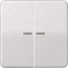 Jung - Enjo double touche à voyant pour méc BP-BCU F10 LSCD10xxxST / CD 500 Gris clair