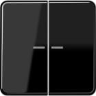 Jung - Enjo double touche à voyant pour mécanisme BP-BCU F10 LSCD10xxxST / CD 500 Noir