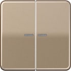 Jung - Enjo double touche à voyant pour méc BP-BCU F10 LSCD10xxxST / CD 500 Bronze