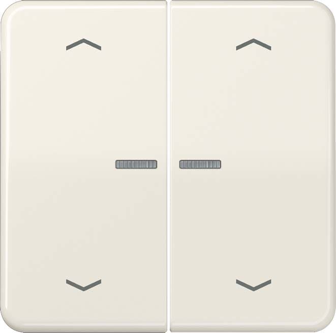 Jung - Enjo double touche avec flèches et voyant méc BP-BCU LSCD10xxxST/ CD 500 Ivoire