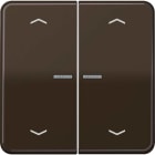 Jung - Enjo double touche avec flèches et voyant méc BP-BCU LSCD10xxxST/ CD 500 Brun