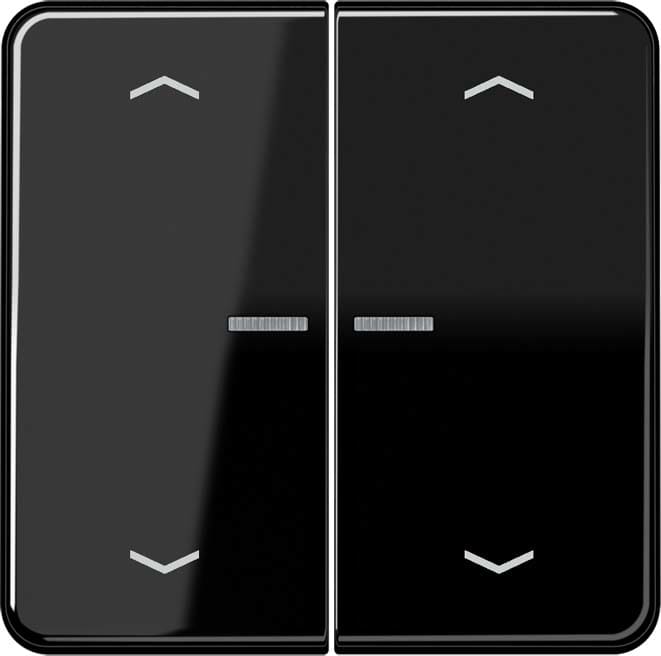 Jung - Enjo double touche avec flèches et voyant méc BP-BCU LSCD10xxxST/ CD 500 Noir