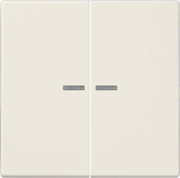 Jung - Enjo double touche à voyant pour méc BP-BCU F10 LSCD10xxxST / LS 990 Ivoire