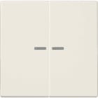 Jung - Enjo double touche à voyant pour méc BP-BCU F10 LSCD10xxxST / LS 990 Ivoire