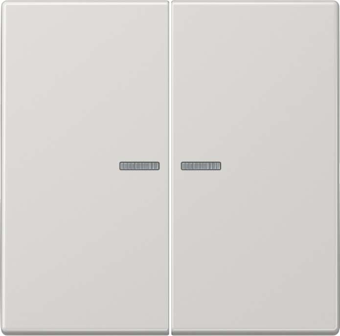 Jung - Enjo double touche à voyant pour méc BP-BCU F10 LSCD10xxxST / LS 990 Gris clair