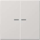 Jung - Enjo double touche à voyant pour méc BP-BCU F10 LSCD10xxxST / LS 990 Gris clair