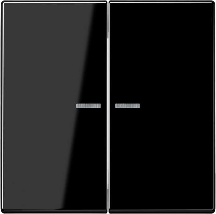 Jung - Enjo double touche à voyant pour mécanisme BP-BCU F10 LSCD10xxxST / LS 990 Noir