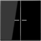 Jung - Enjo double touche à voyant pour mécanisme BP-BCU F10 LSCD10xxxST / LS 990 Noir