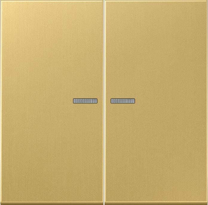 Jung - Enjo double touche à voyant pour méc BP-BCU F10 LSCD10xxxST / LS 990 Laiton