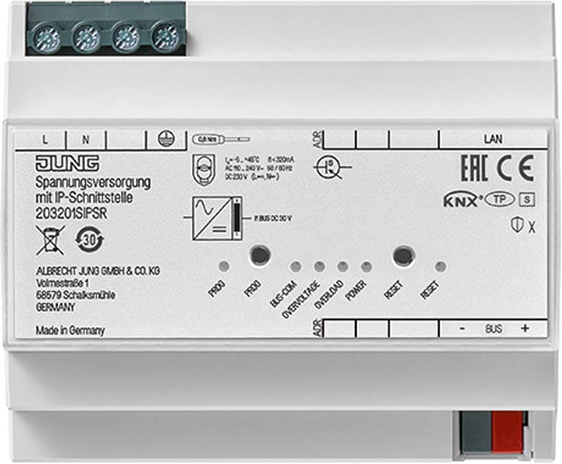 Jung - Alimentation stabilisée 320mA KNX avec interface IP / MOD