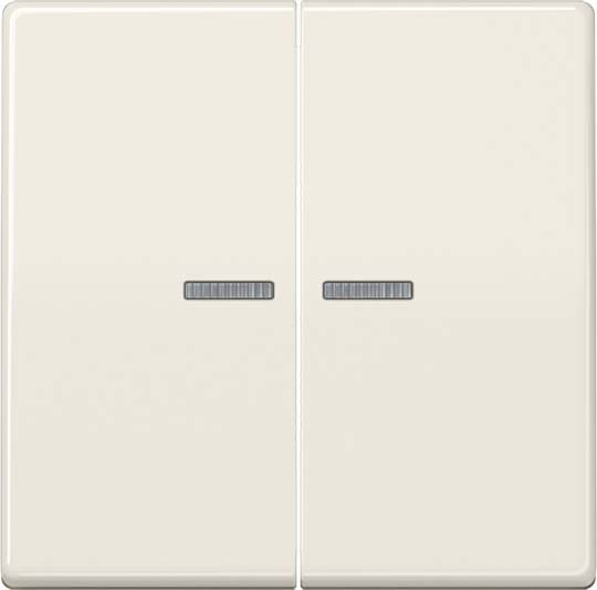 Jung - Enjo double touche à voyant pour mécanisme BP-BCU F10 A10xxxST / AS 500 Ivoire